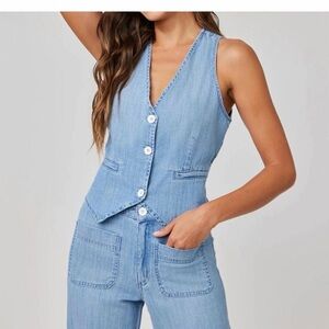 Bella Dahl Sky Blue Denim Vest